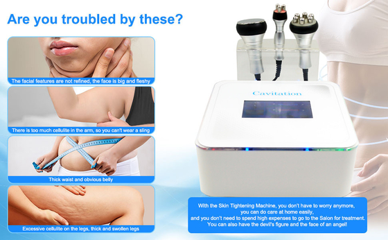 Πολυπολικό RF 3 σε 1 παχιά μείωση μηχανών 40K Cellulite δημιουργίας κοιλότητας για το σπίτι