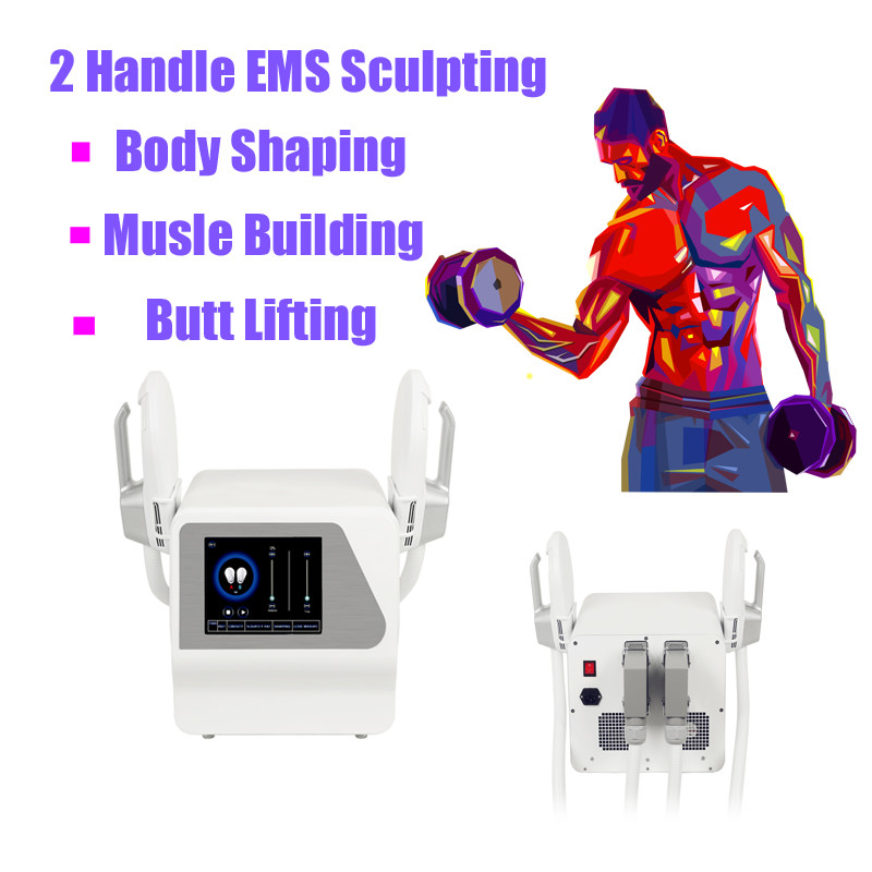 2 λεπτό σώμα διεγερτικών μηχανών μυών λαβών EMS Sculpting που διαμορφώνει τον εξοπλισμό σαλονιών ομορφιάς